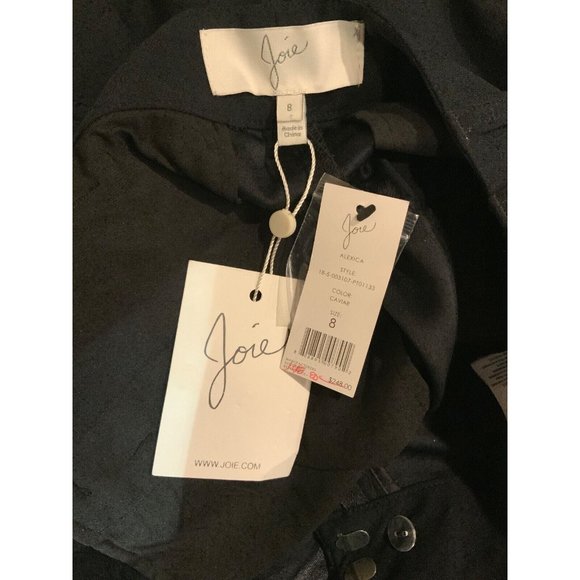 Joie Black "Alexica” Pants With Side Pockets, Size 8, NWT! $248 - Picture 6 of 7